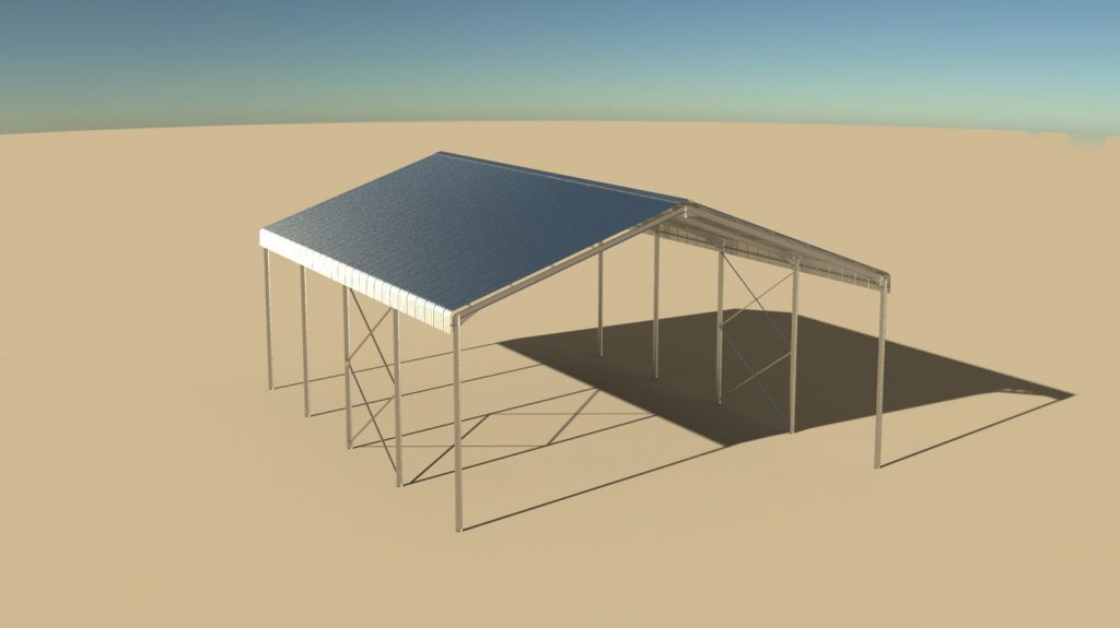 Steel Structure with no side sheeting